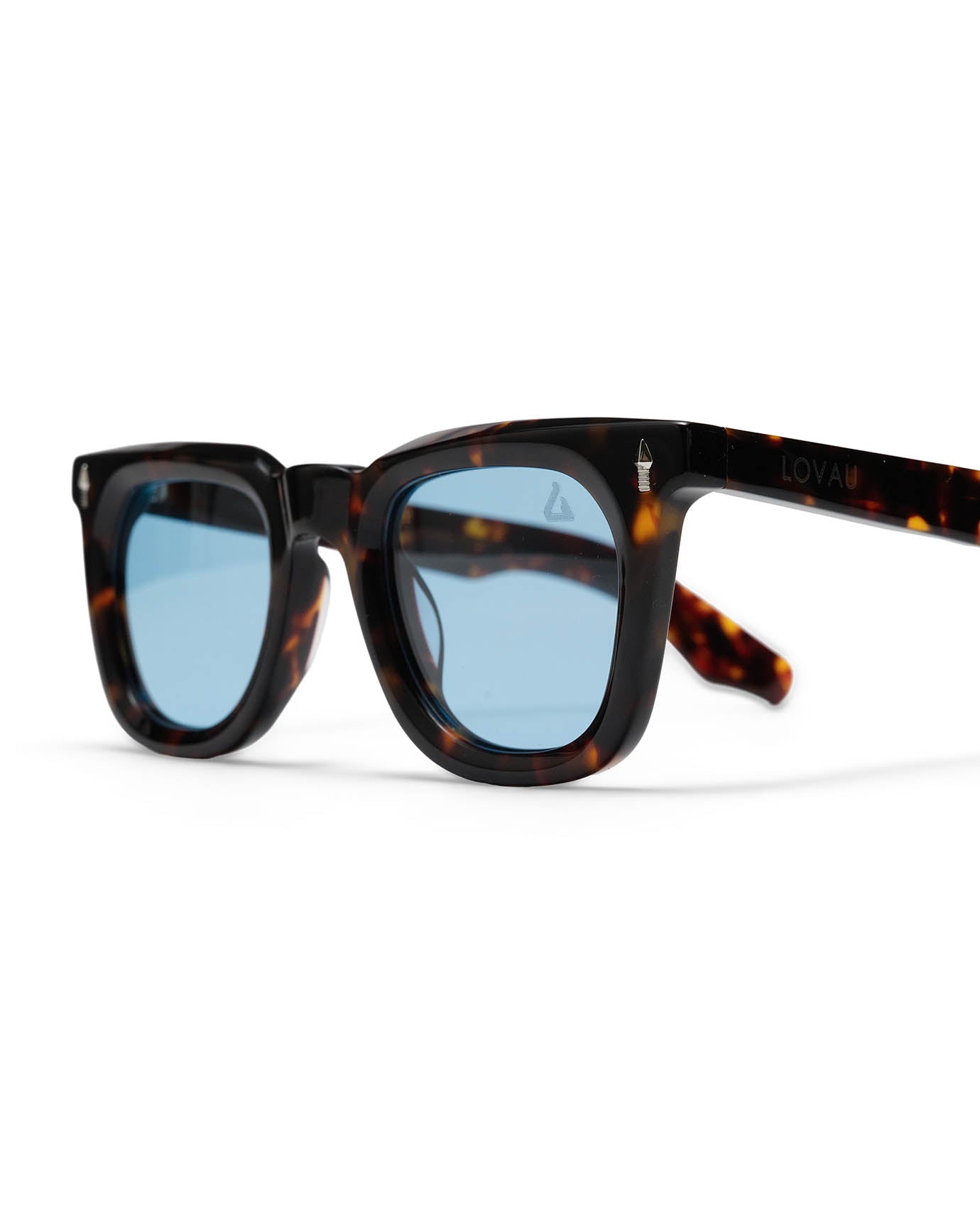 Tortoiseshell Light Blue Sunglasses