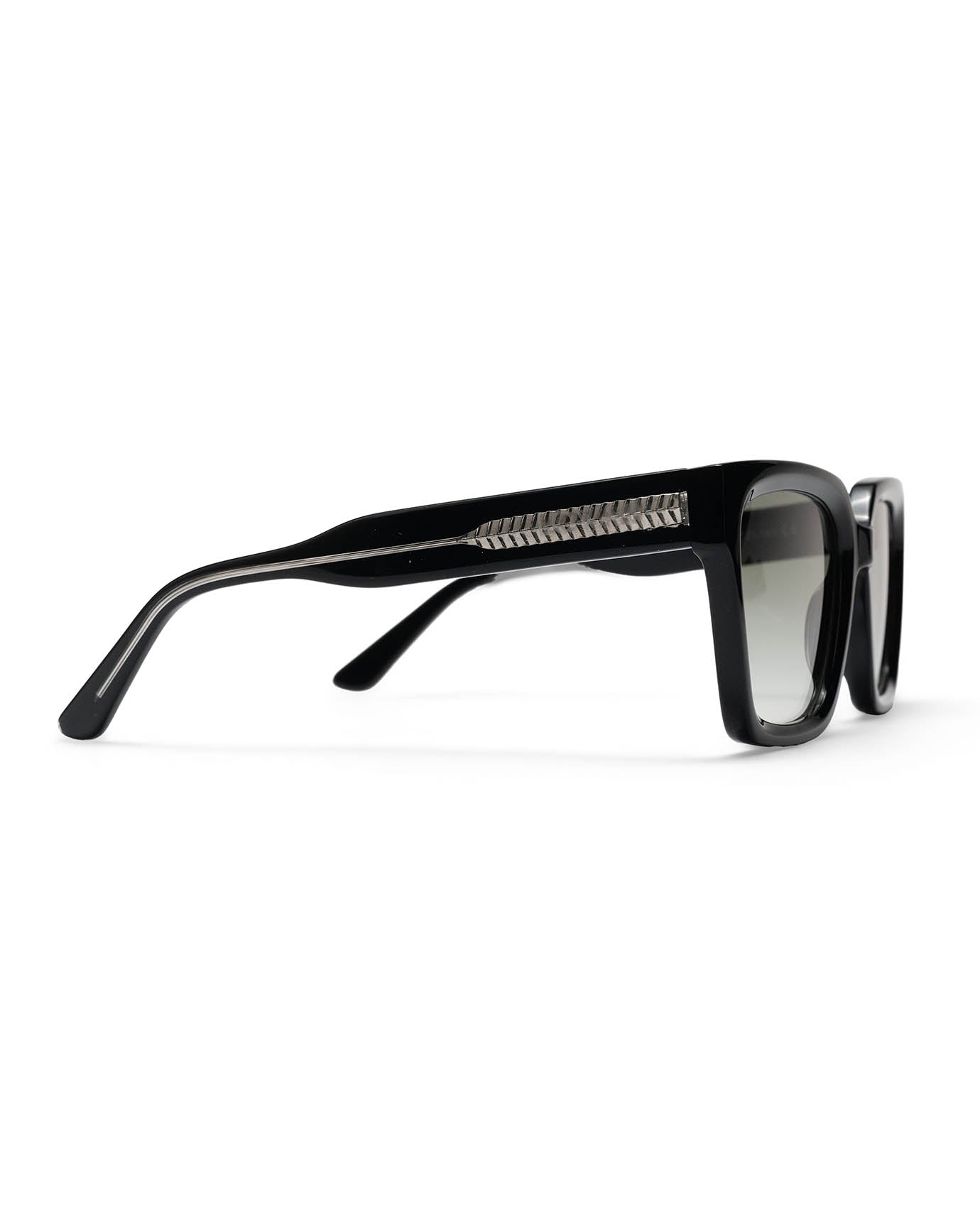 Milano Black Square Sunglasses – Gray Gradient Tint