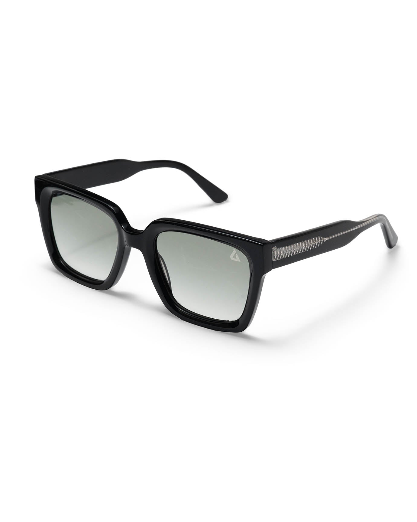 Milano Black Square Sunglasses – Gray Gradient Tint