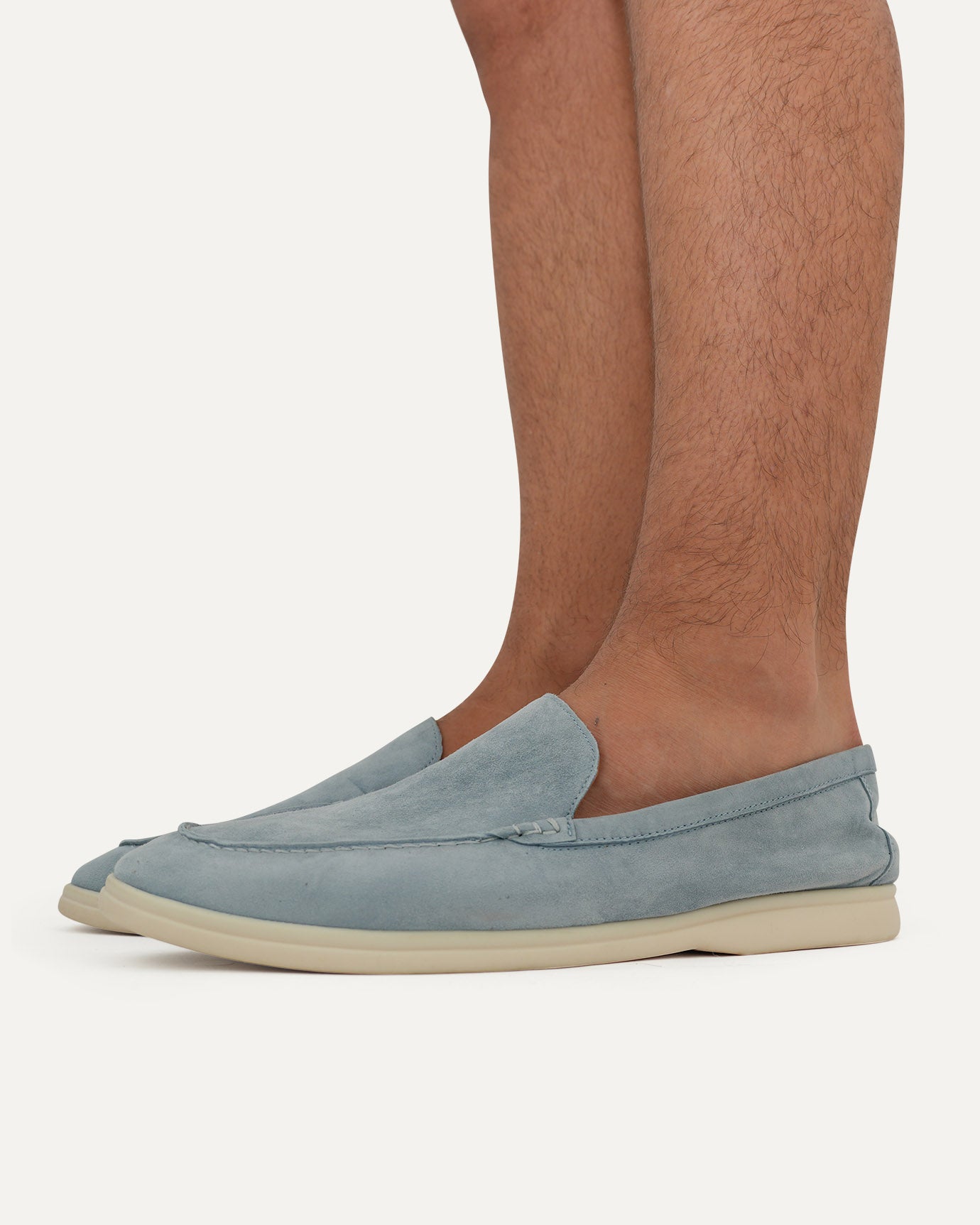 Portofino Suede Loafers Leather - Sky Blue