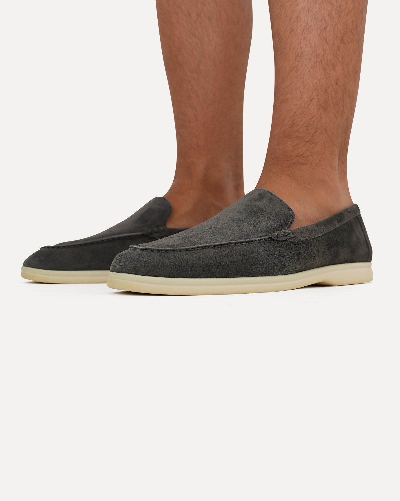 Portofino Suede Loafers Leather - Gray