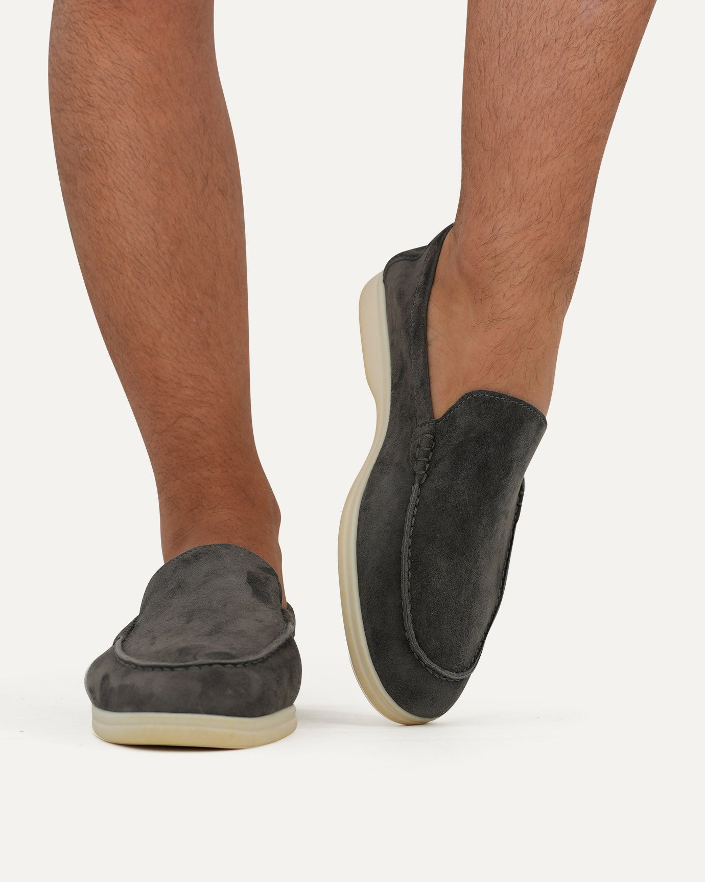 Portofino Suede Loafers Leather - Gray