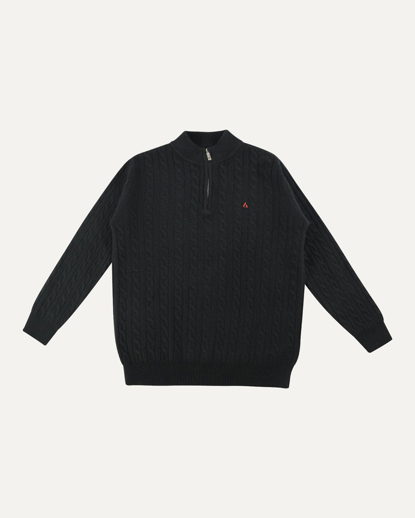 Lovau Old Money Sweater Zip - Black & Red Logo