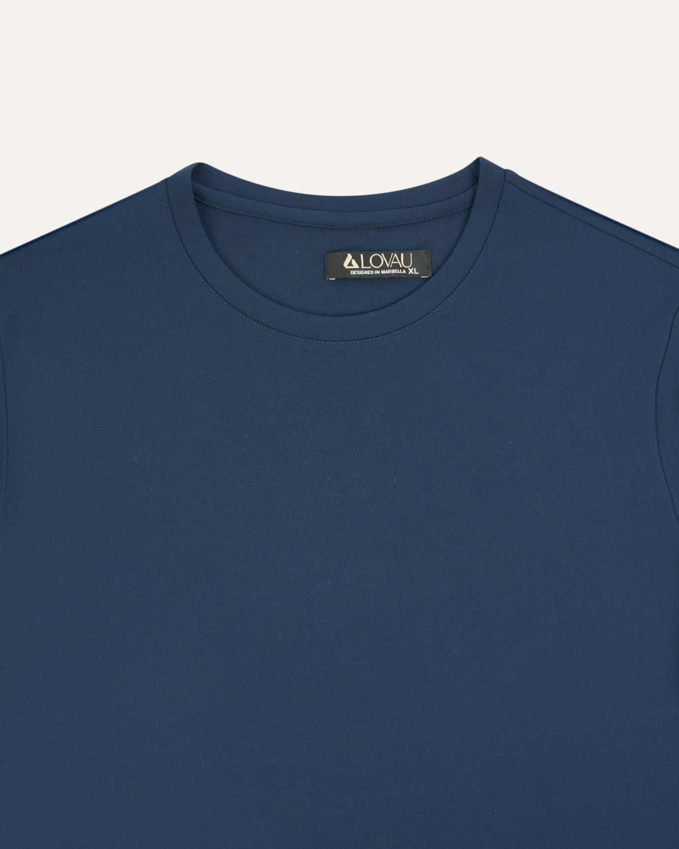 Non Iron Mulberry Silk Long Sleeve t-shirt - Navy Blue