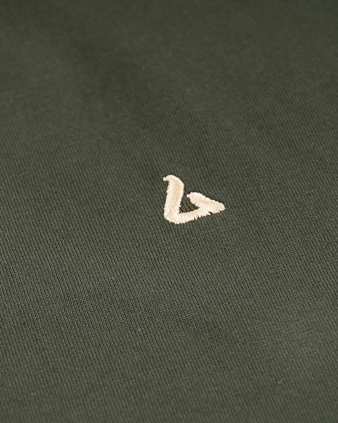 Camiseta de algodón Old Money verde oscuro