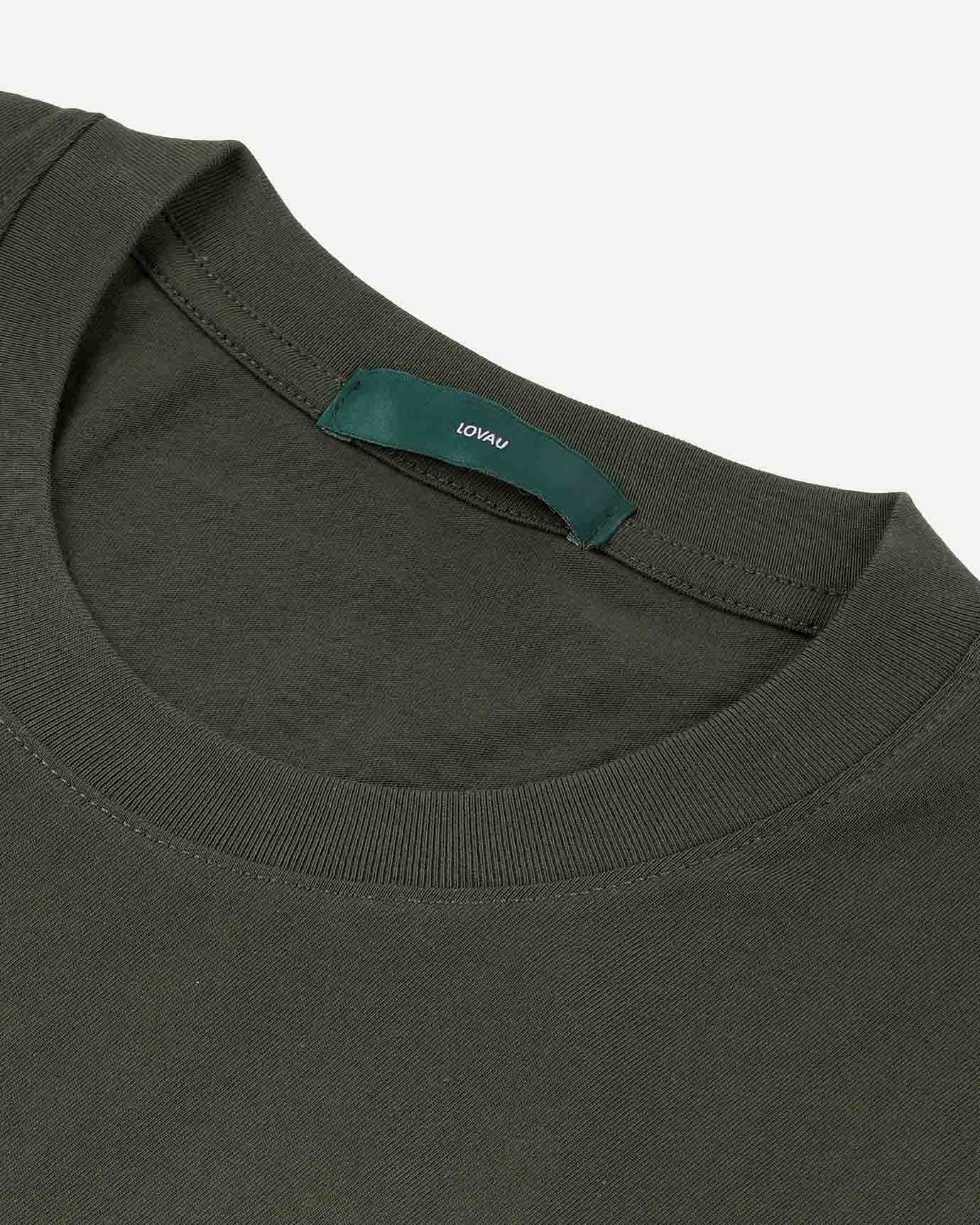 Camiseta de algodón Old Money verde oscuro