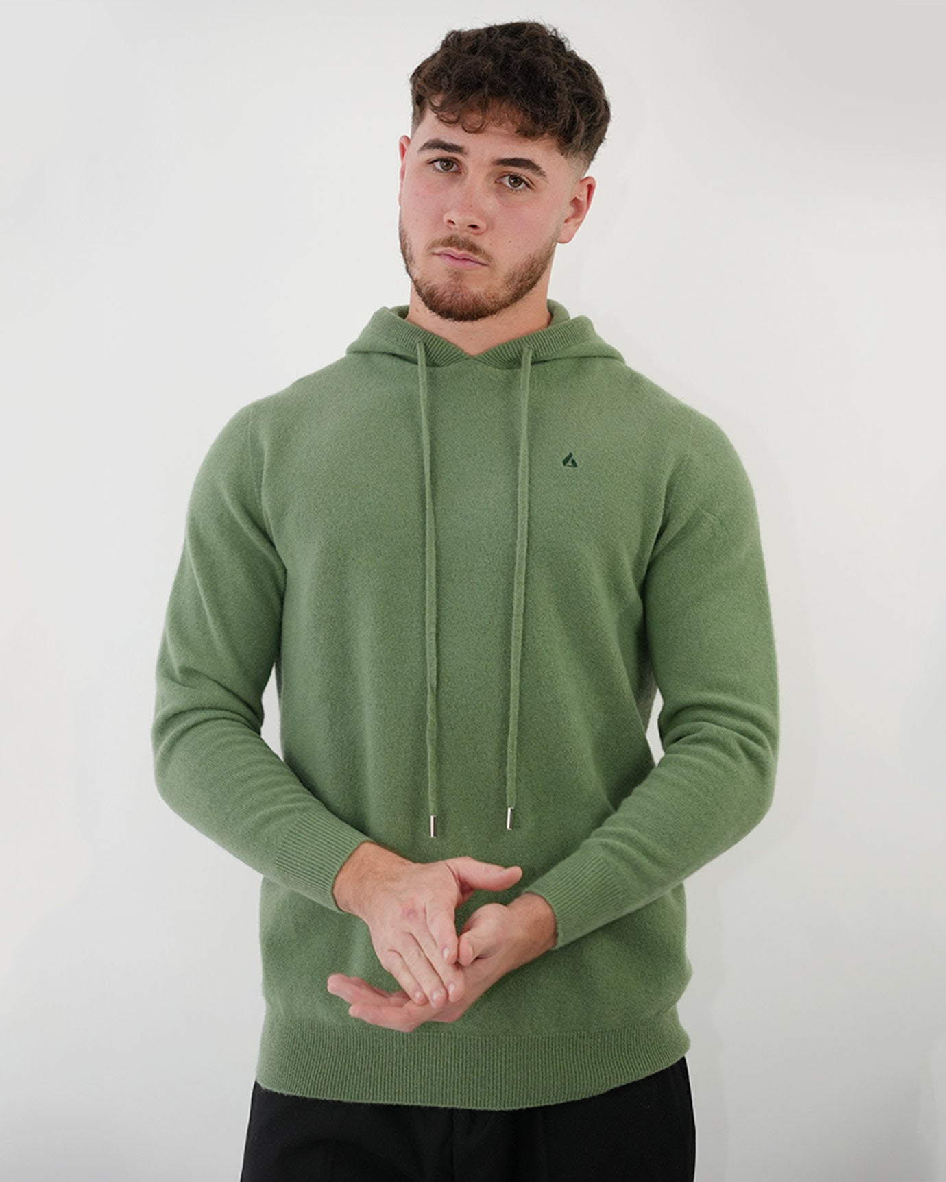 Wool Classy Hoodie - Green & Dark Green Logo