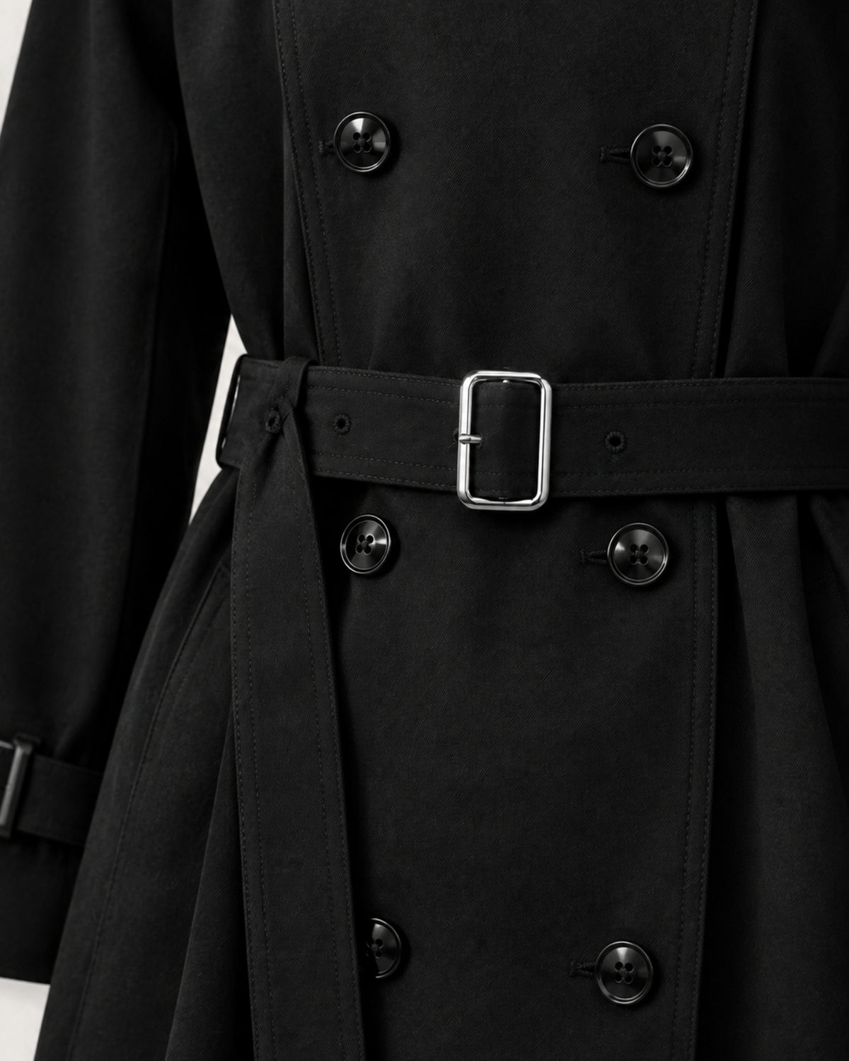 Jess Black Trench Coat