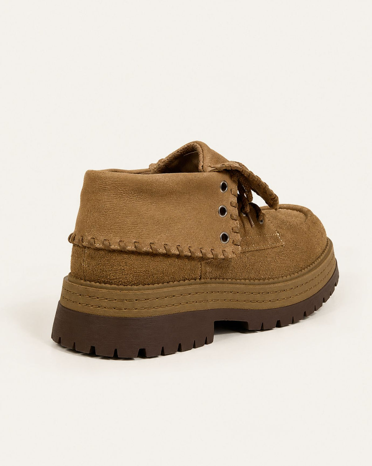 Foldover Leather Chunky Sole Boots