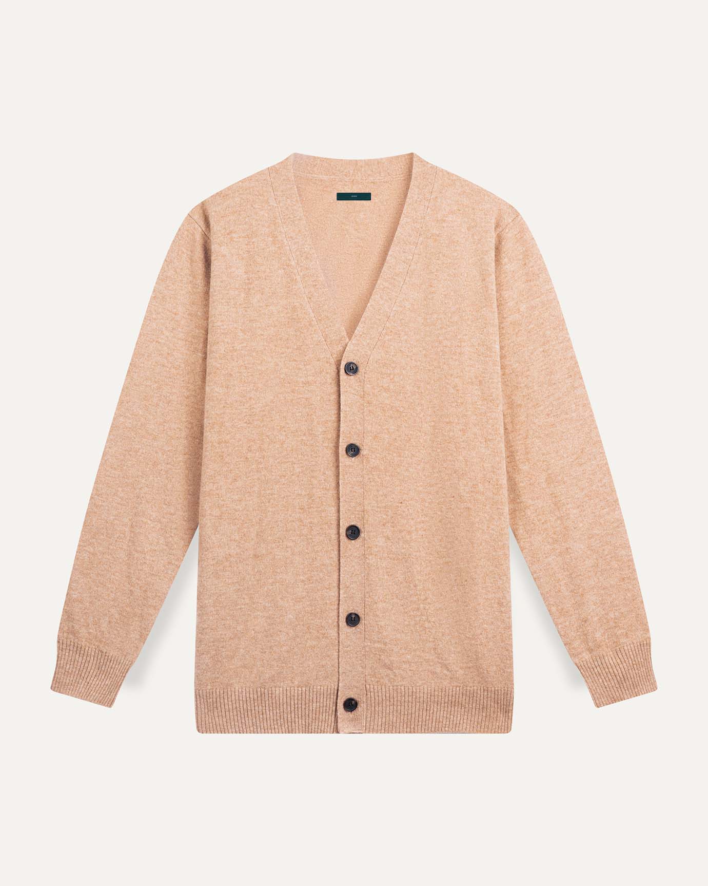 Knitted Jacket Sweater Wool Camel 