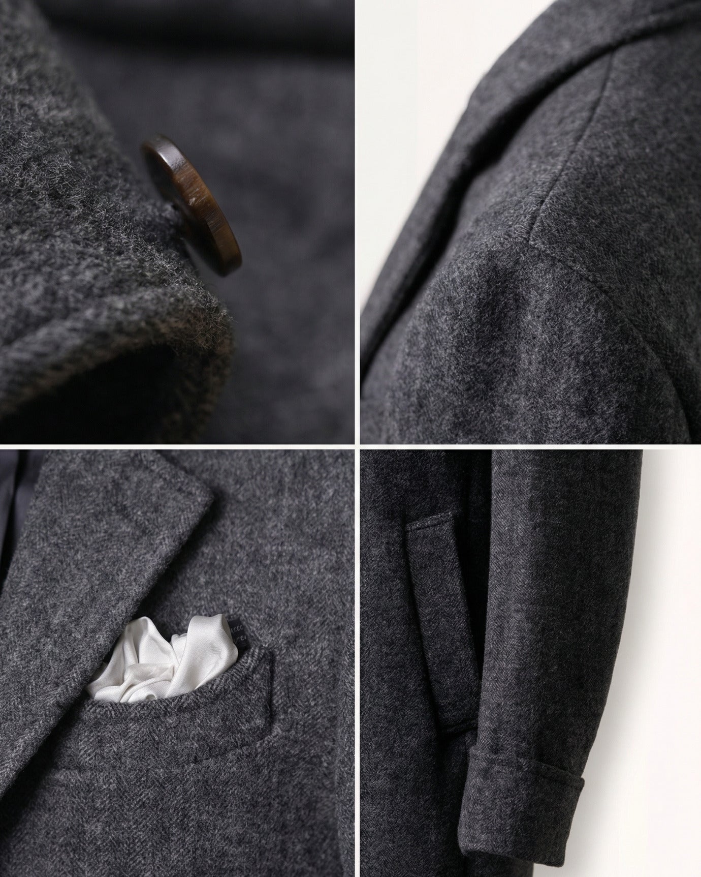Chester Wool Coat Dark Gray | Men's | Lovau