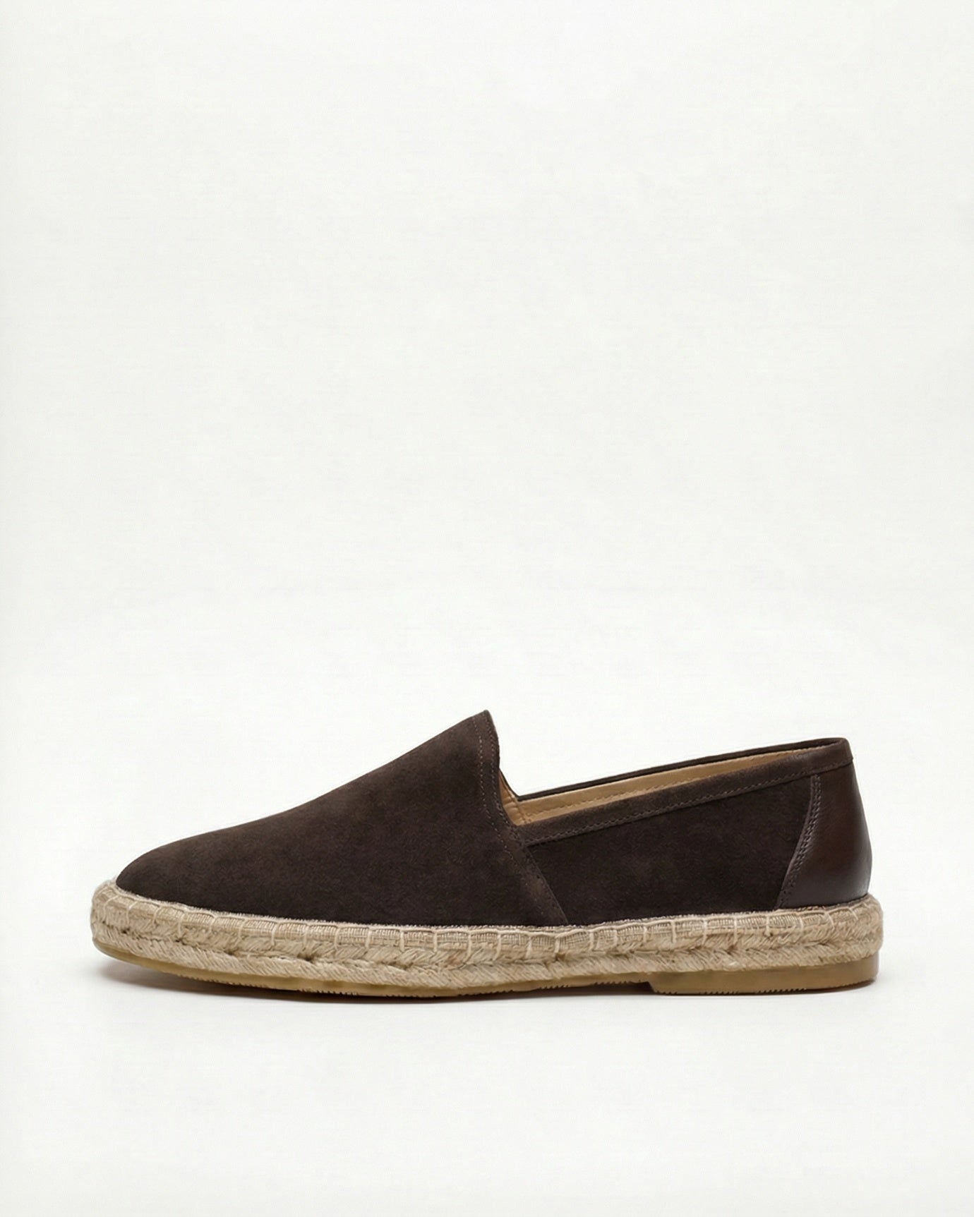 Mykonos Coffee Slip-On Suede Loafers Genuine Leather Casual Flats