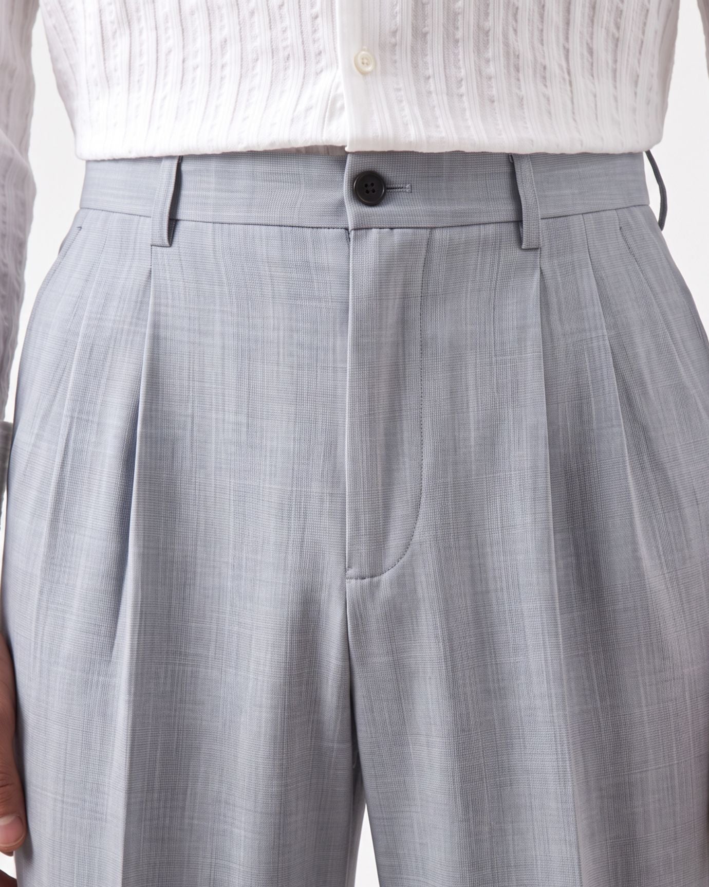 Madrid Double Pleated Straight Leg Trousers
