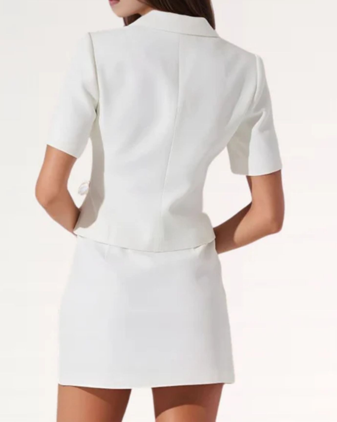 Anna Two Piece Set White Skirt & Shirt