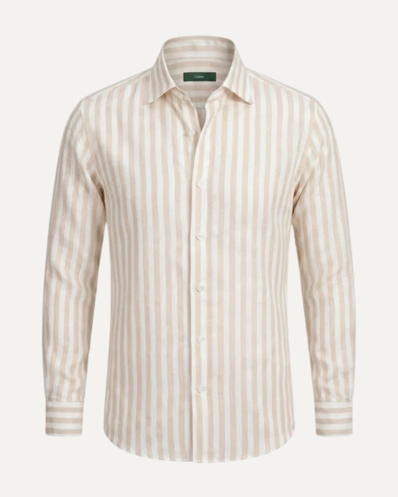 Striped V Neck Linen Shirt