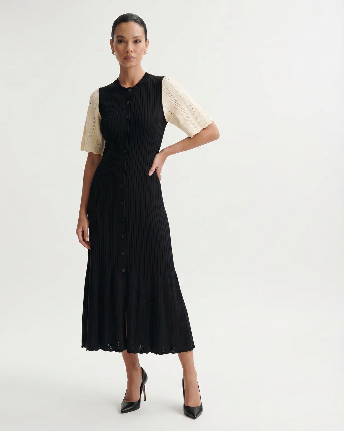 Mary Button Knitted Dress