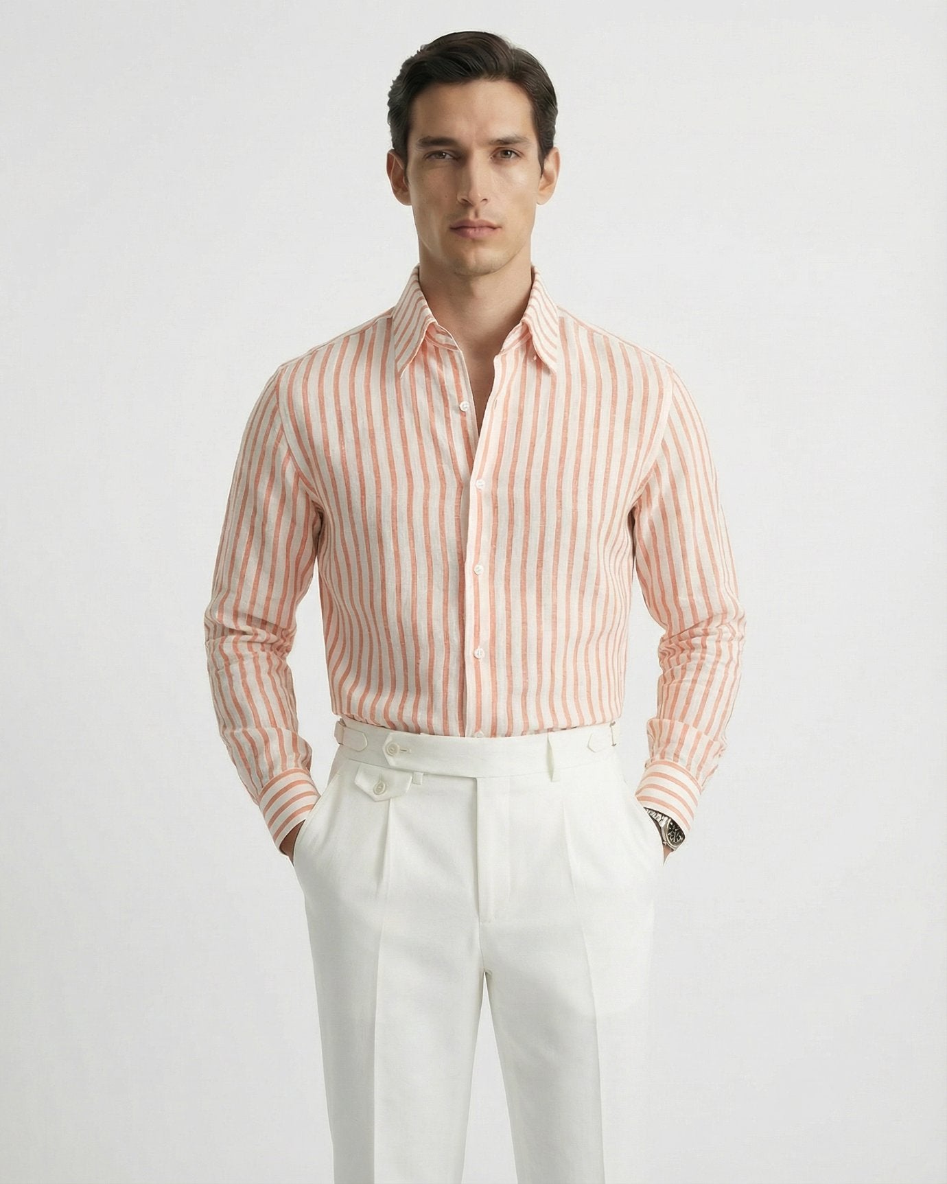 Striped Linen Shirt Rome