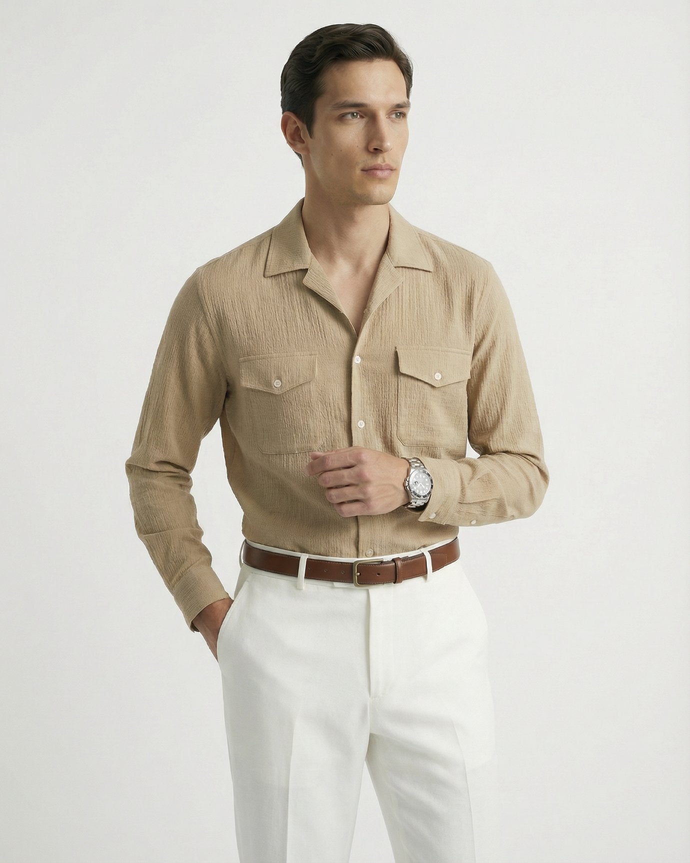 Cotton Old Money Shirt Cordoroy