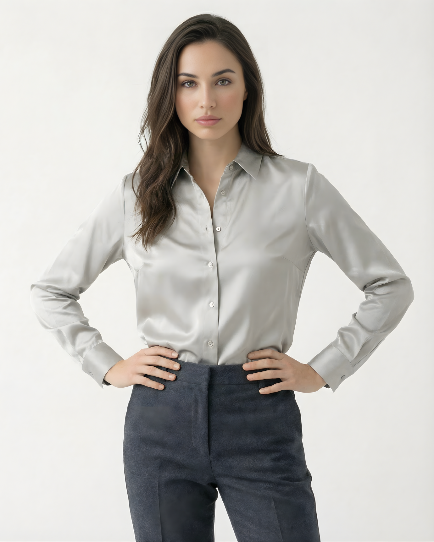Premium Mulberry Silk Shirt Woman Heavyweight Satin Silk