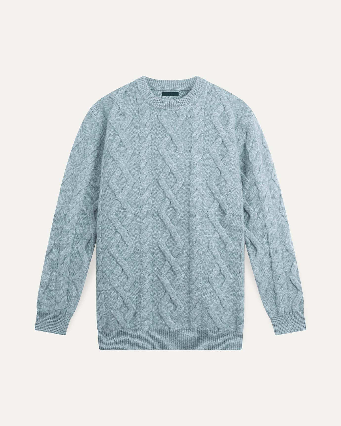 Wool Sweater Pullover Marble Blue Green