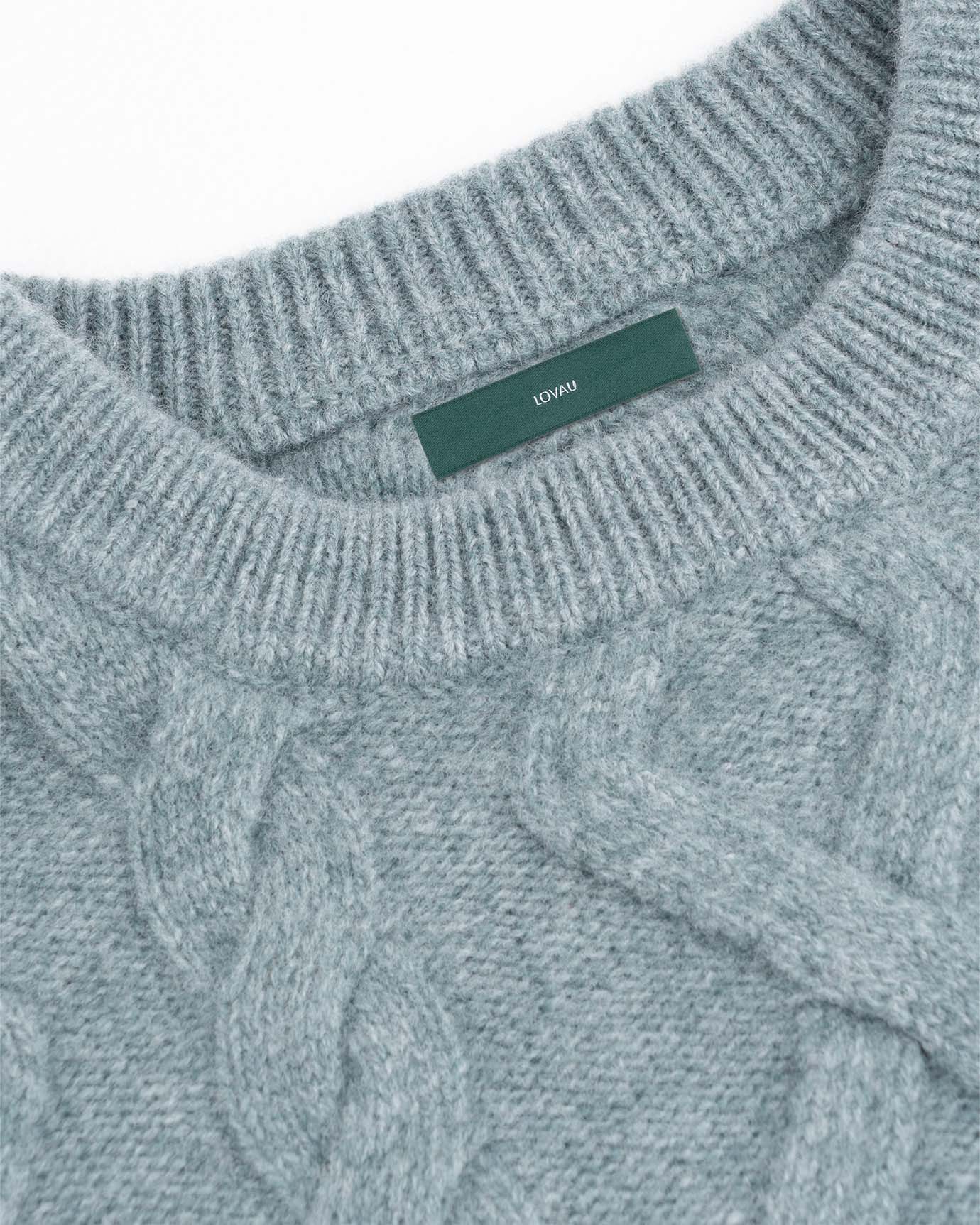 Fine cashmere and wool pullover sweater folded neatly