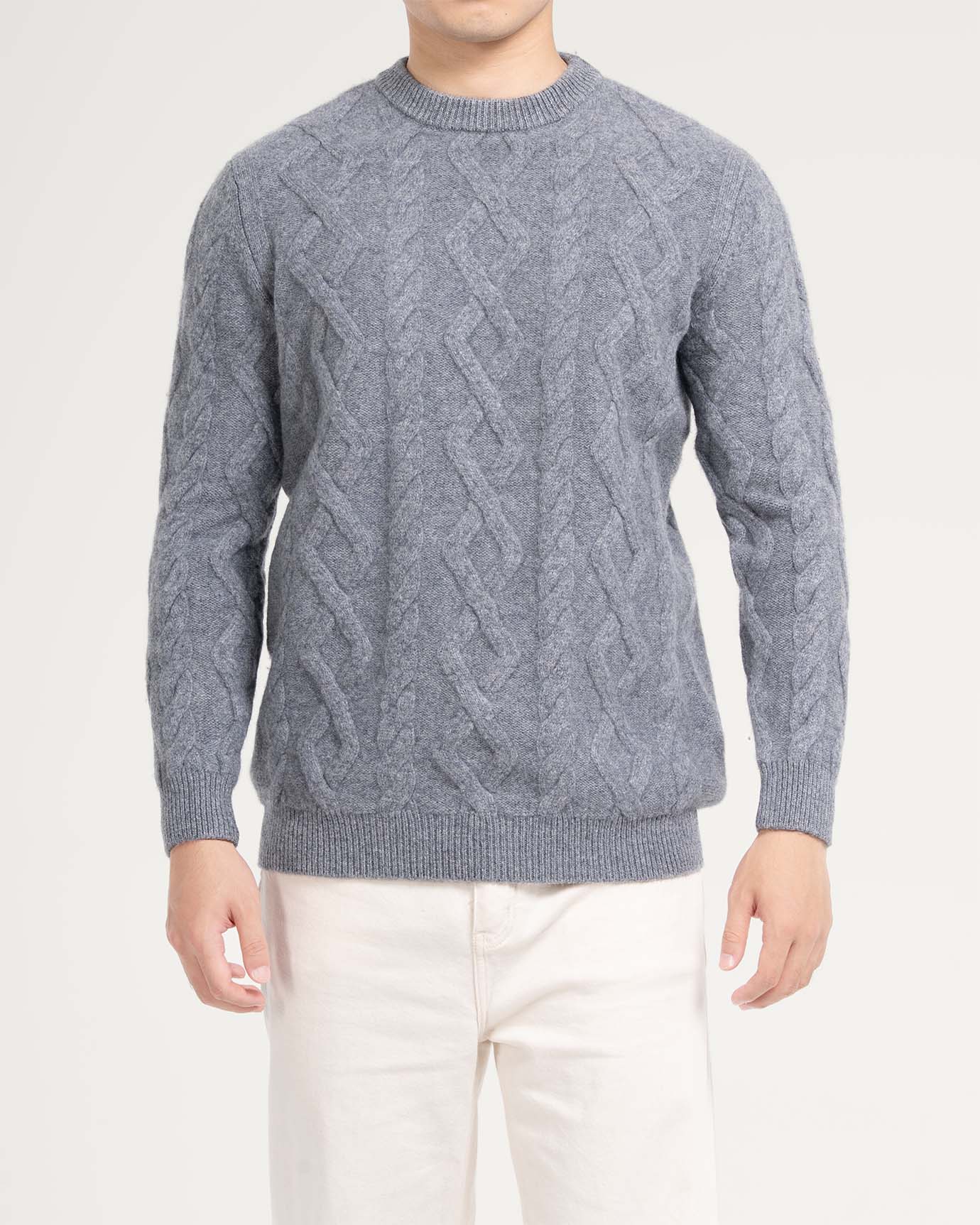Luxury men’s sweater styled in modern casual outfit