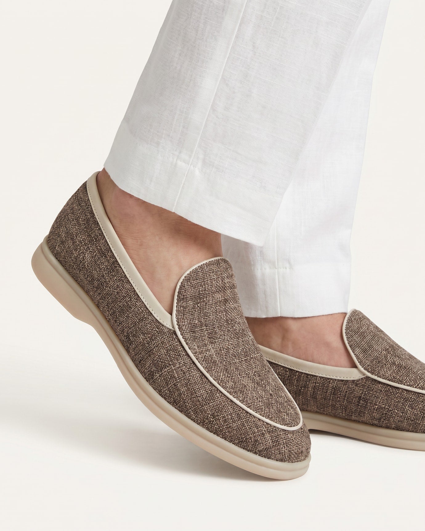Paris Linen Leather Loafers