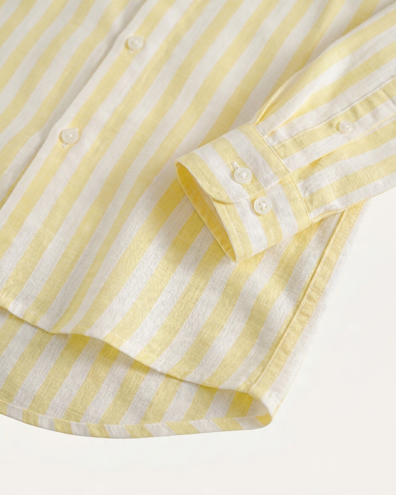 Striped V Neck Linen Shirt