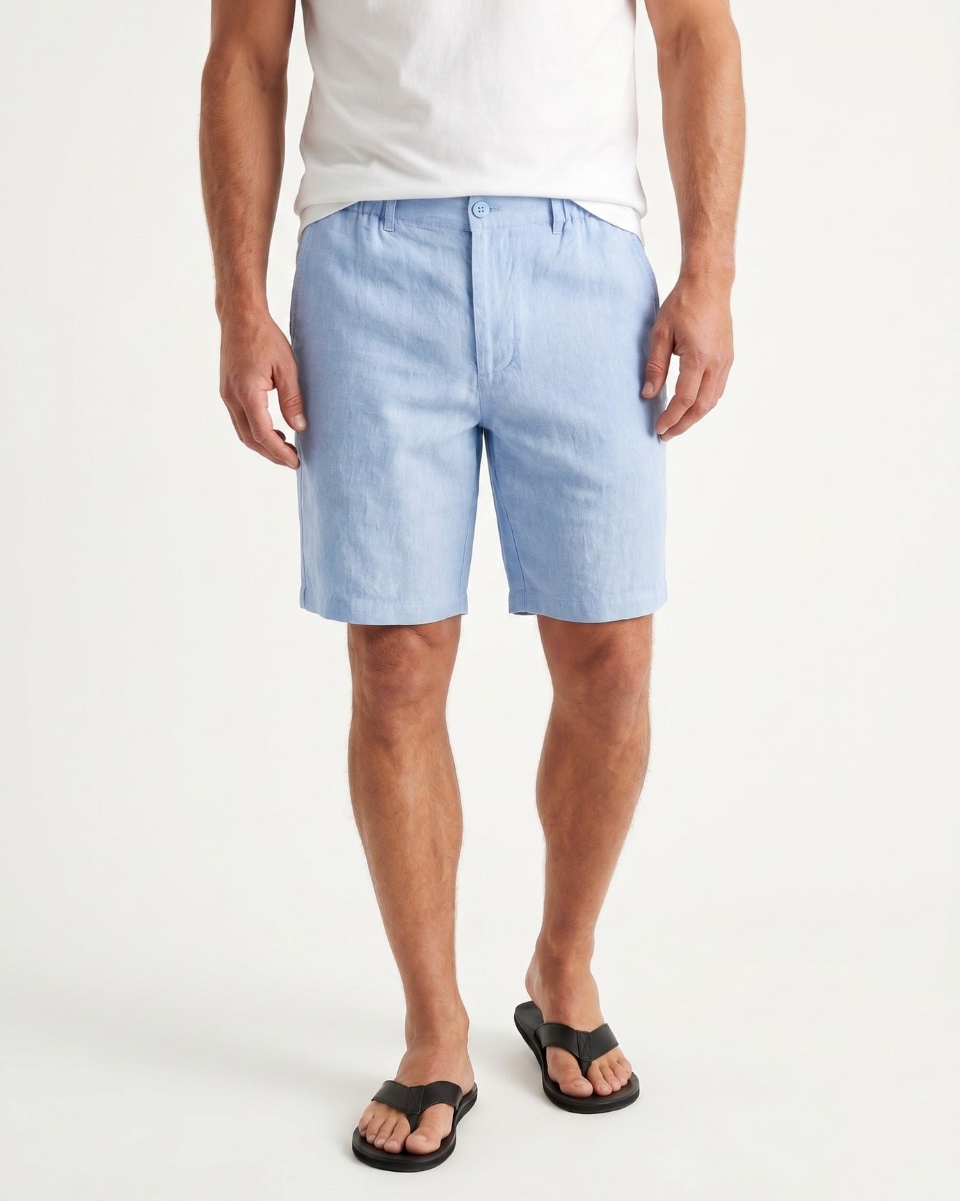 Monaco Linen Shorts with Elastic Waist