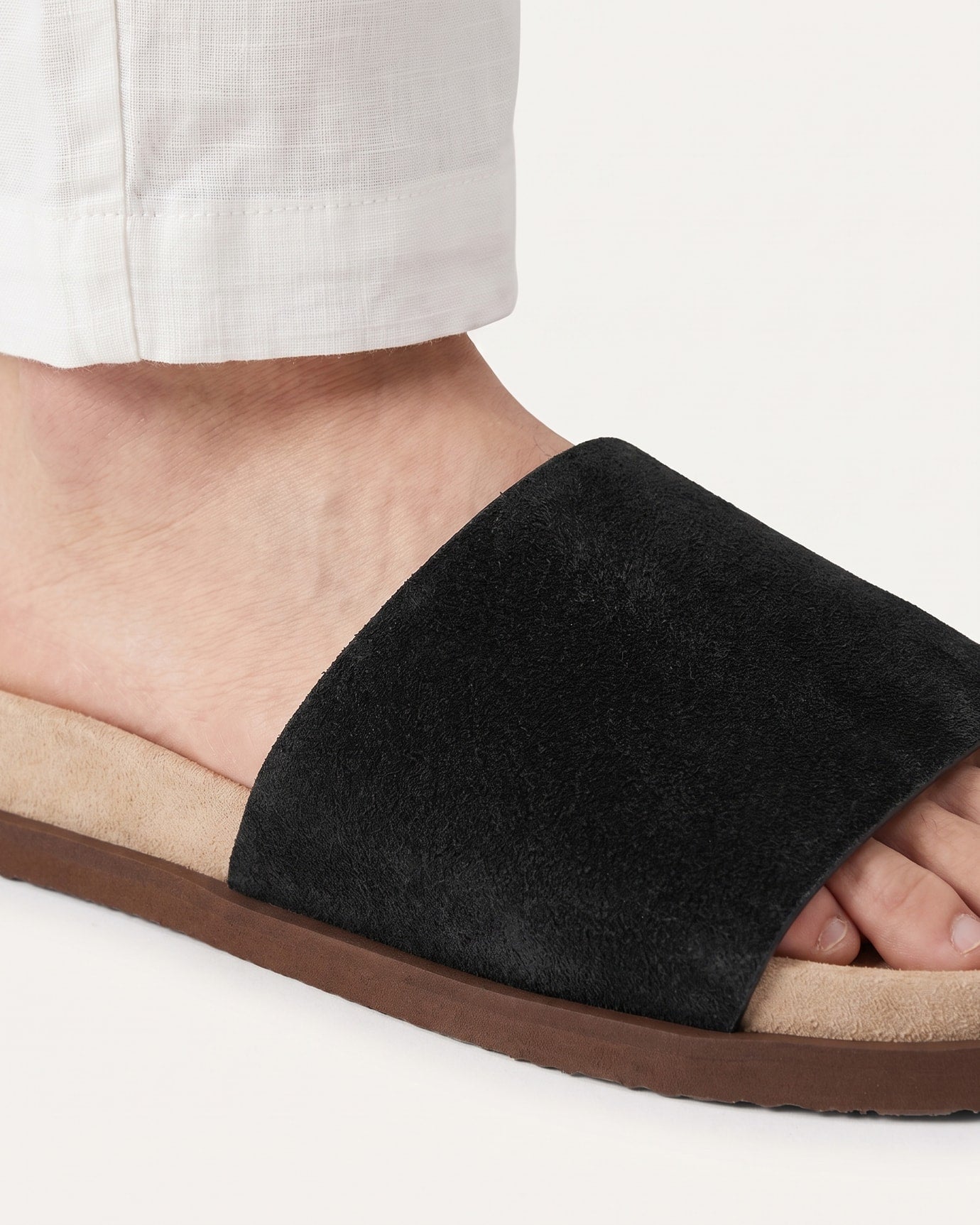 Rome Leather Suede Flip-Flops