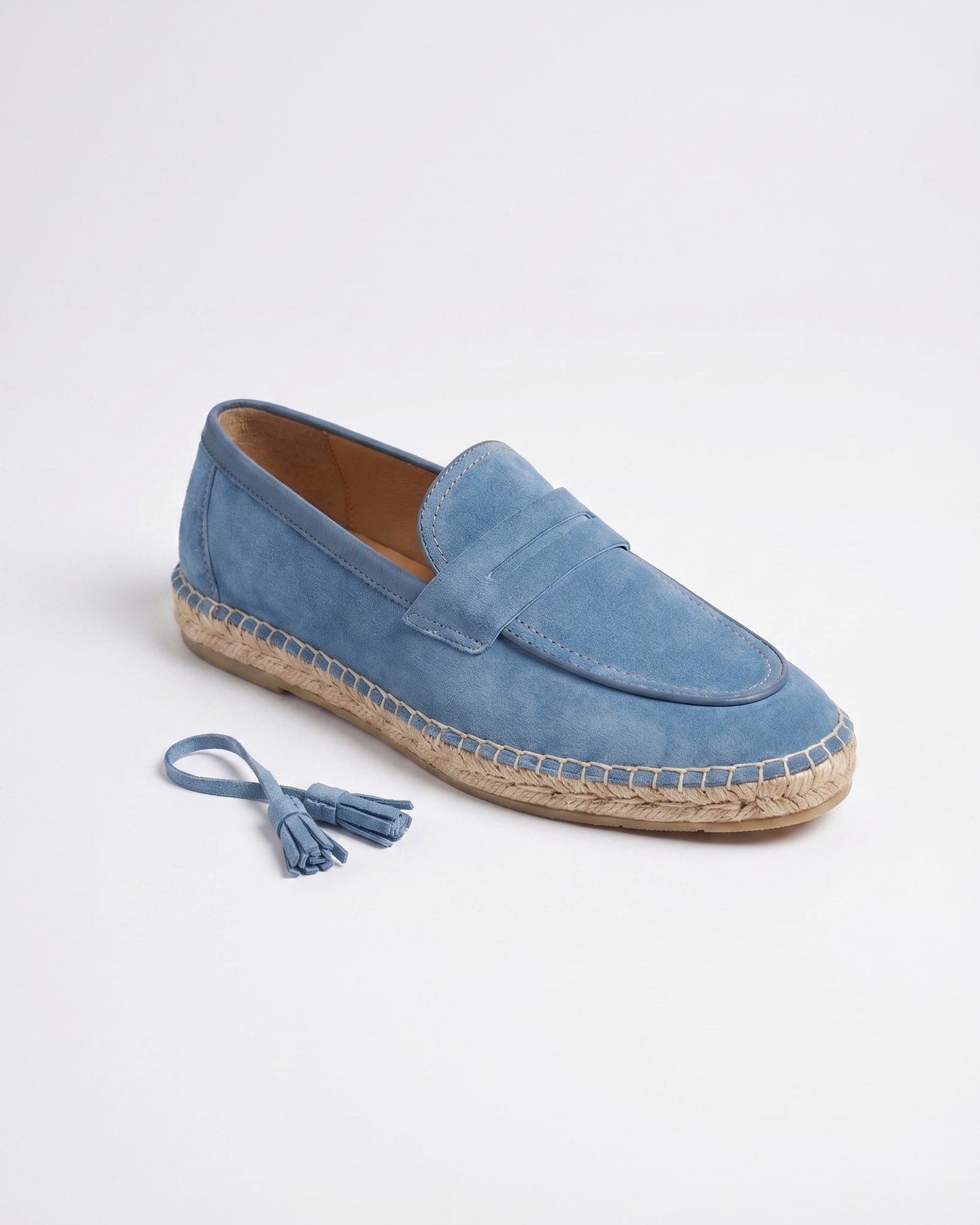 Mediterranean Suede Slip-On Loafers