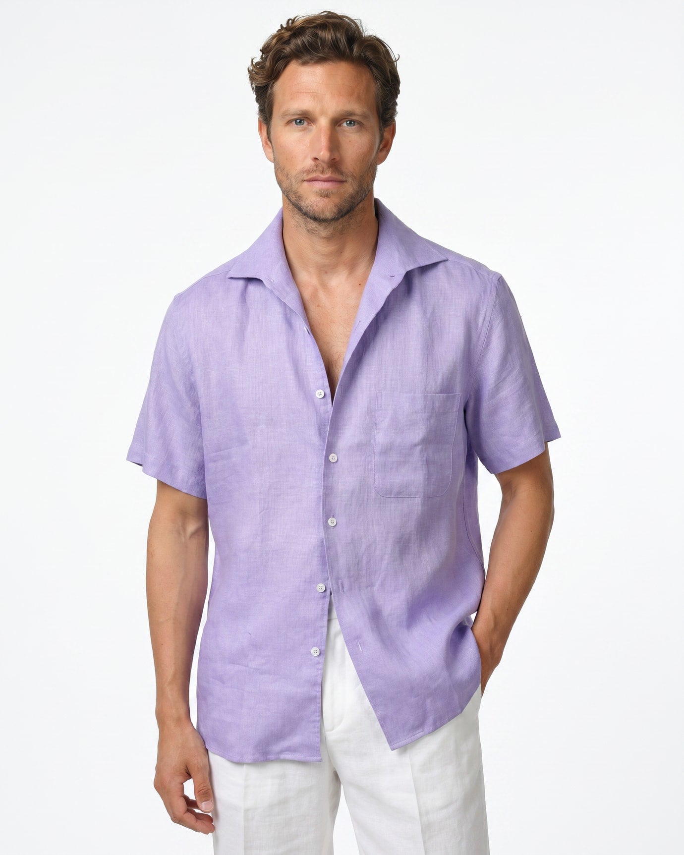 Purple Linen Shirt
