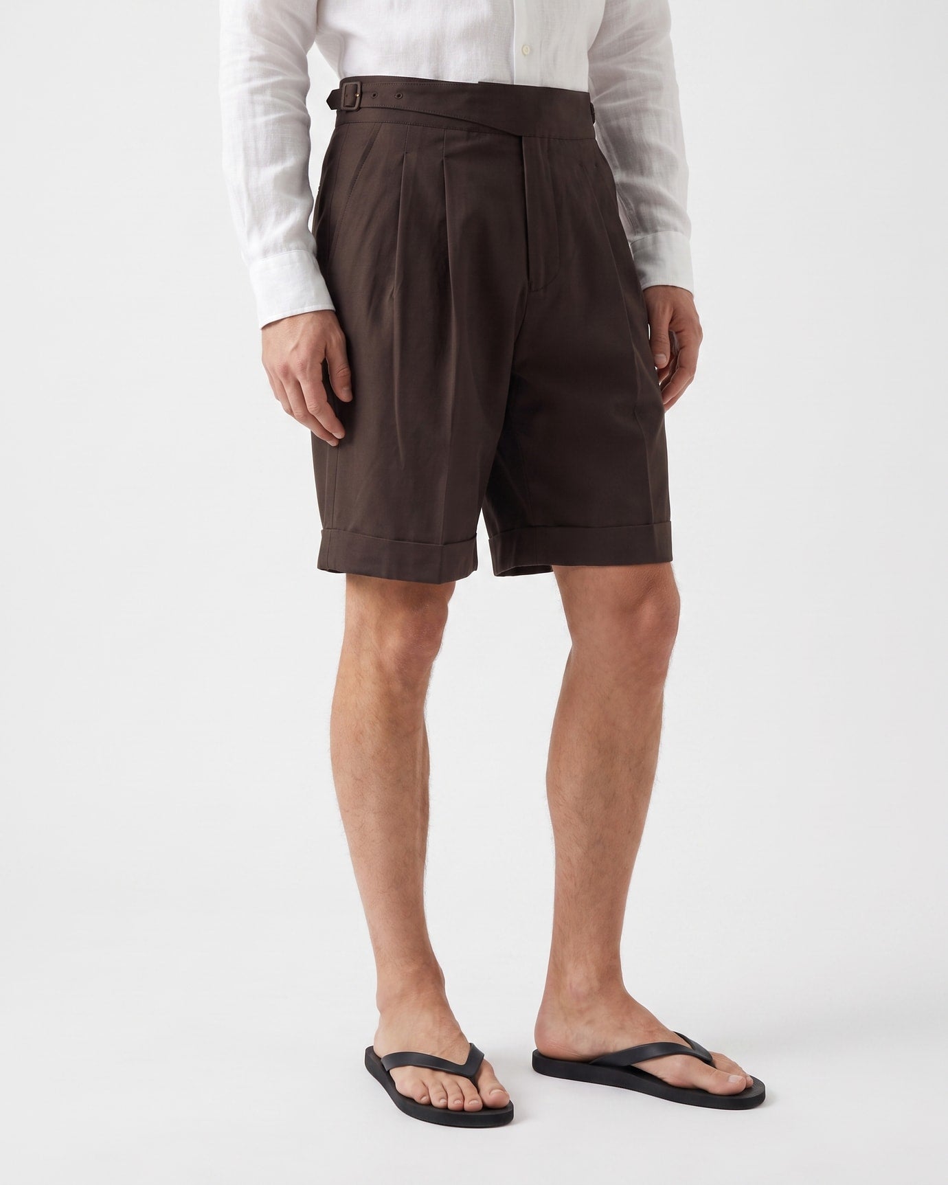 Capri Double Pleated Cotton Summer Shorts