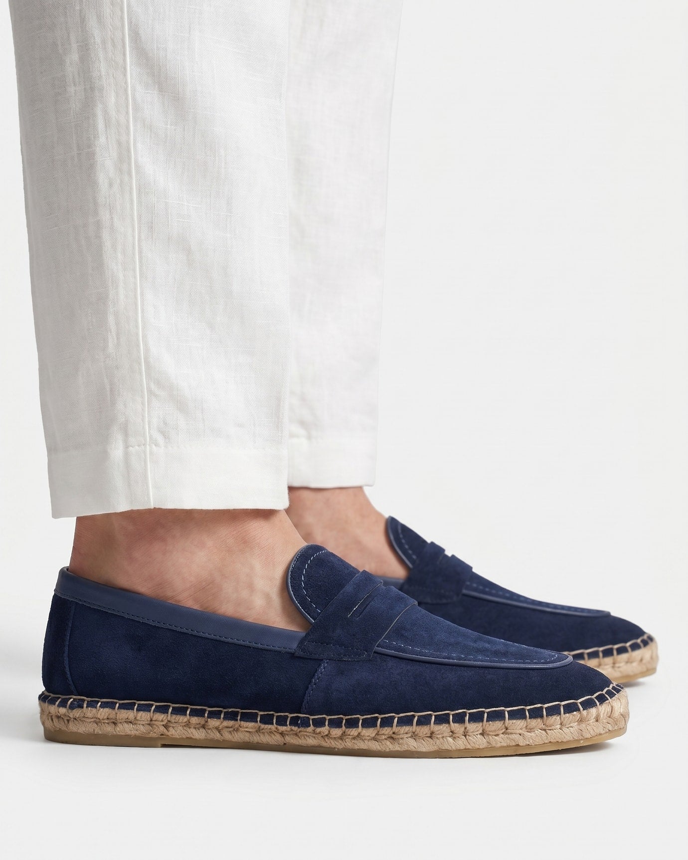 Mediterranean Suede Slip-On Loafers
