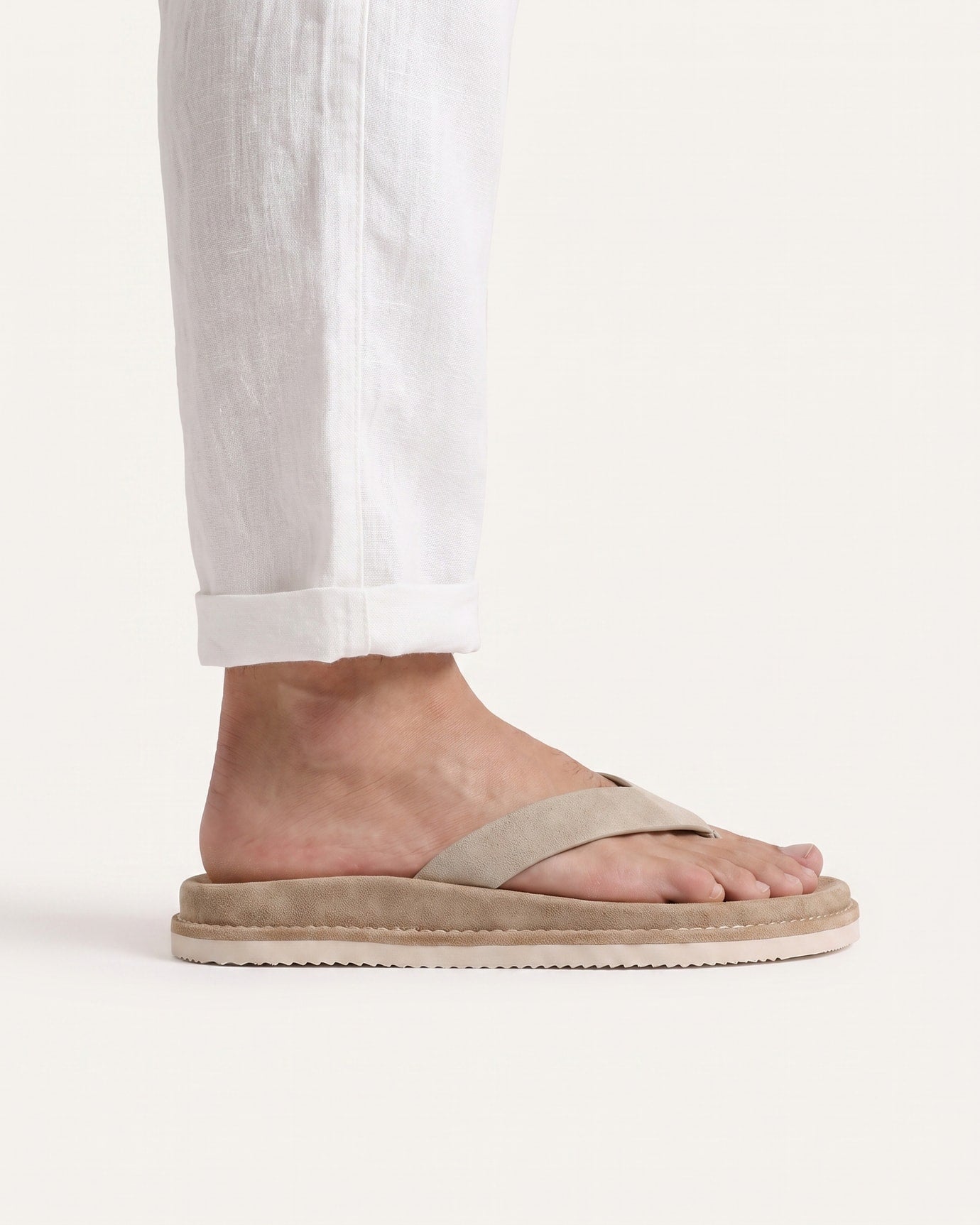 Miami Contrast Leather Flip-Flops