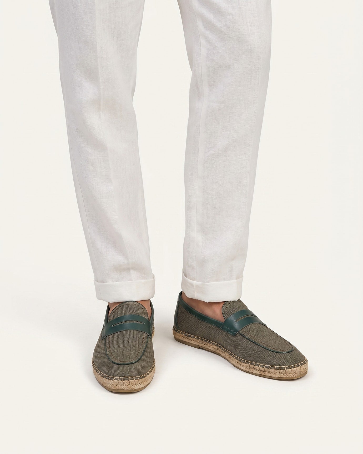 Ibiza Linen Leather Loafers