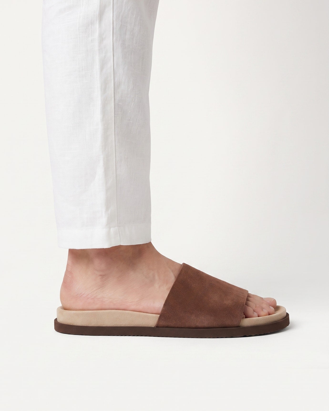 Rome Leather Suede Flip-Flops