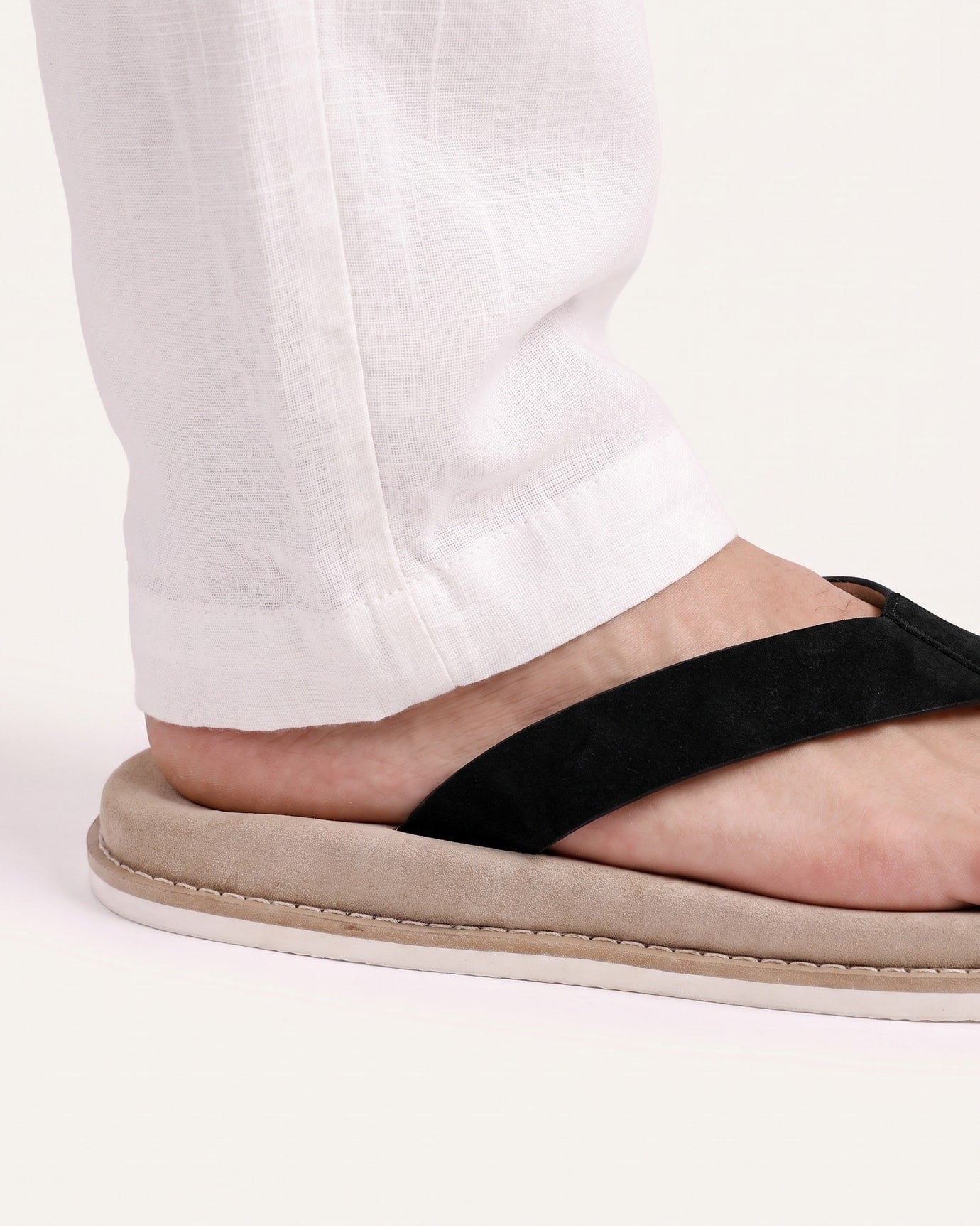 Miami Contrast Leather Flip-Flops