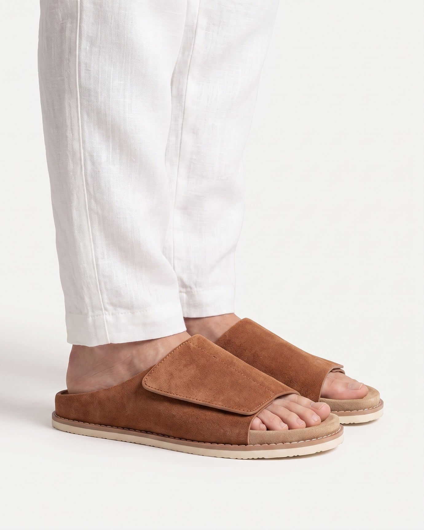 Breathable Leather Adjustable Flip-Flops