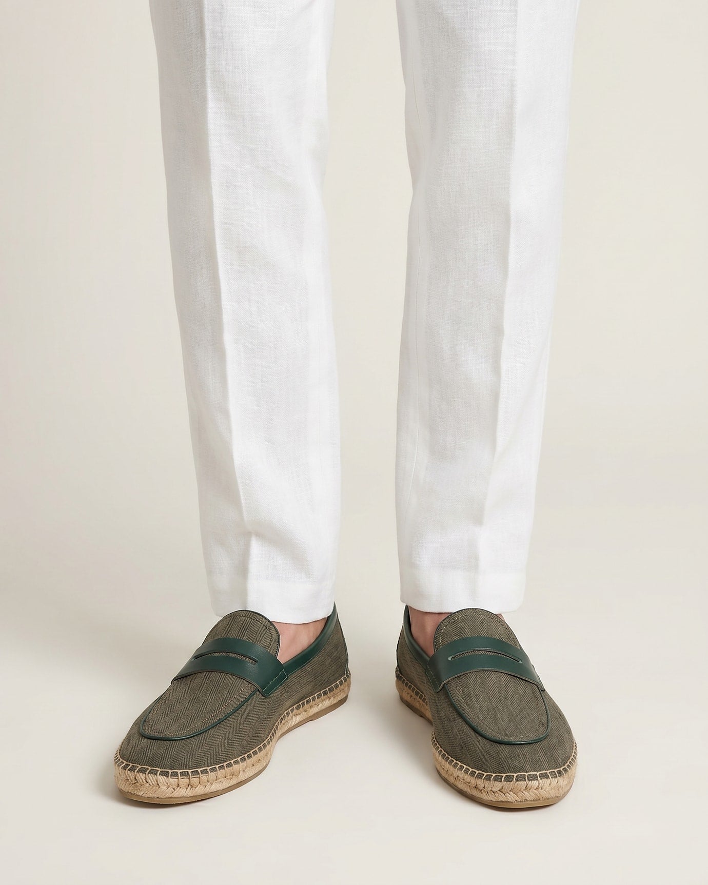 Ibiza Linen Leather Loafers