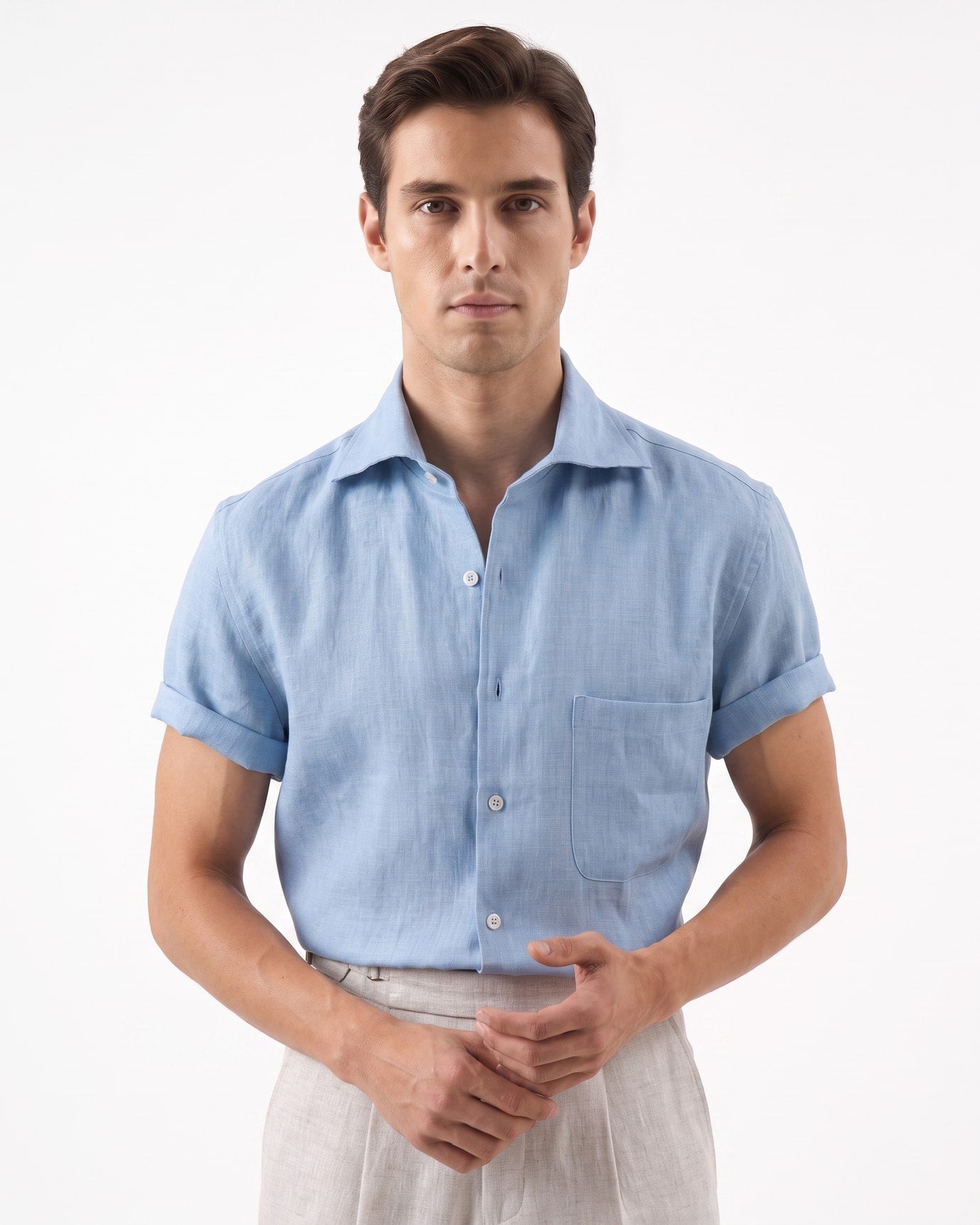Paris Linen Loose Fit Short Sleeve Shirt