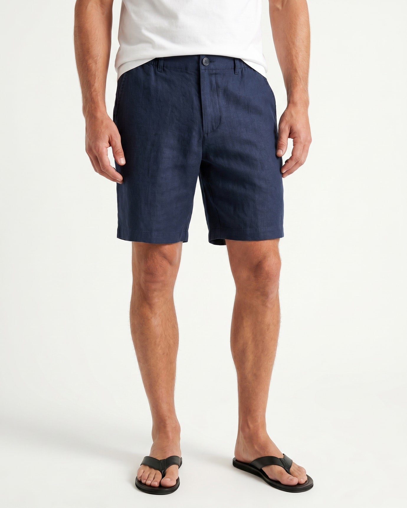 Monaco Linen Shorts with Elastic Waist