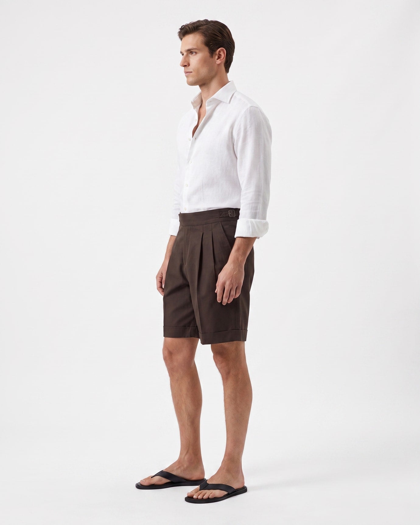 Capri Double Pleated Cotton Summer Shorts