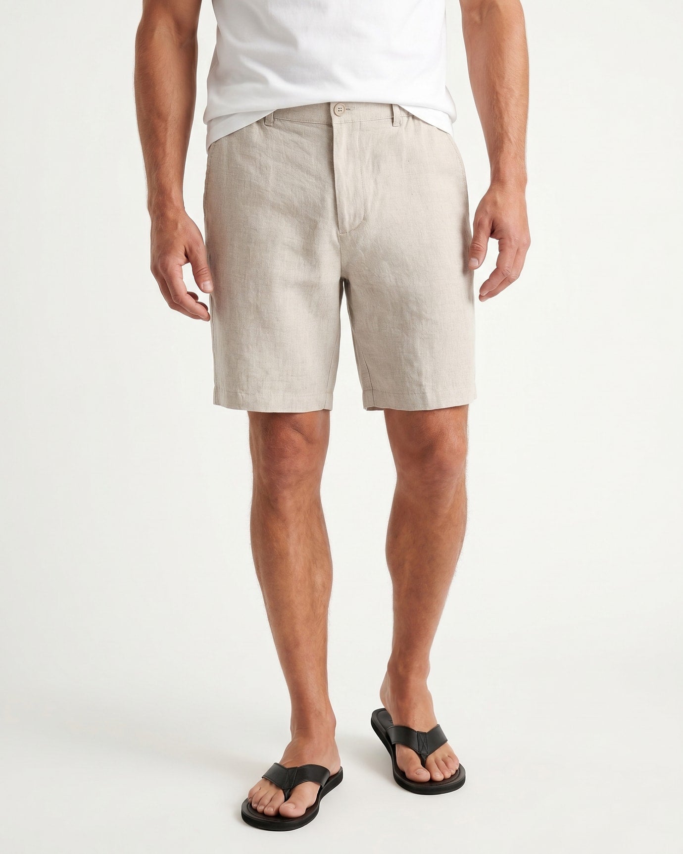 Monaco Linen Shorts with Elastic Waist