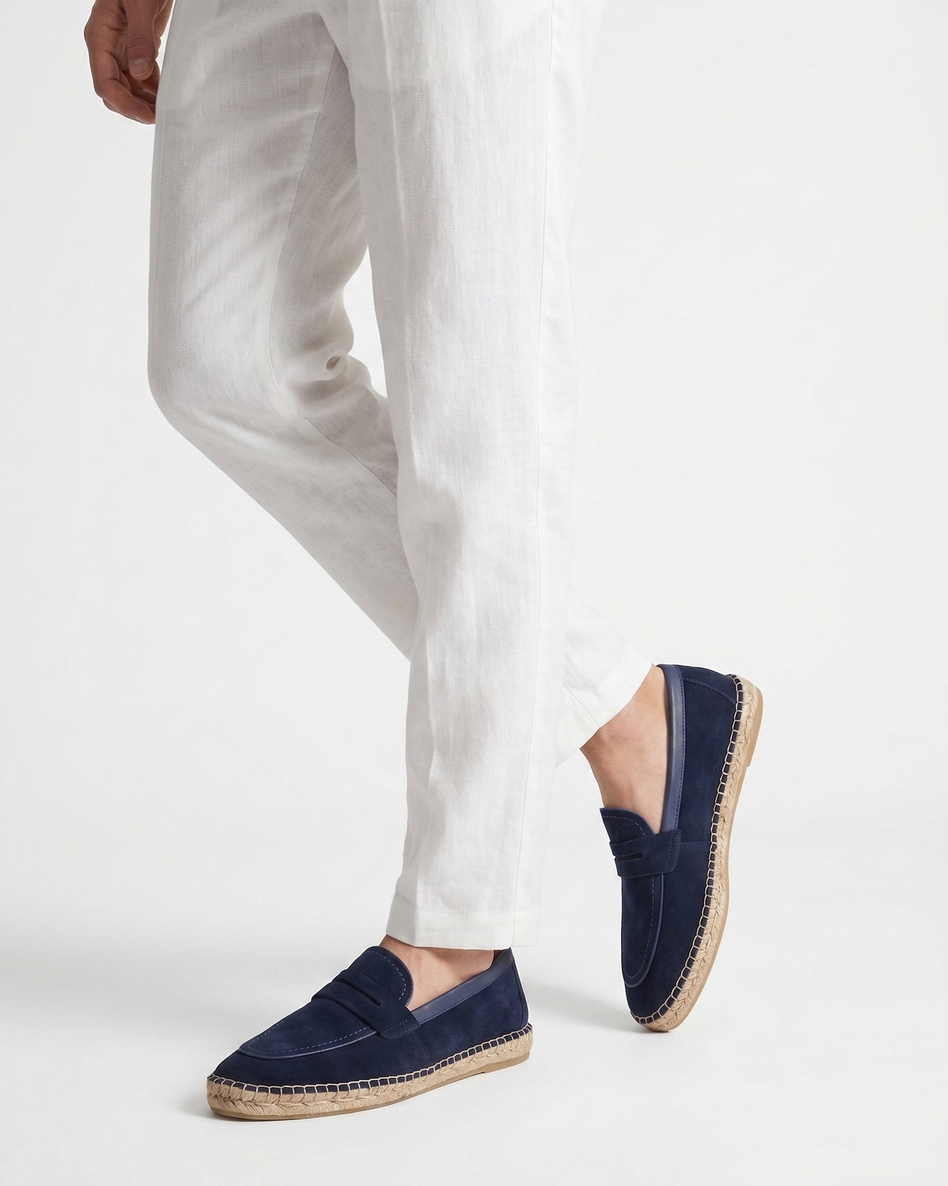Mediterranean Suede Slip-On Loafers