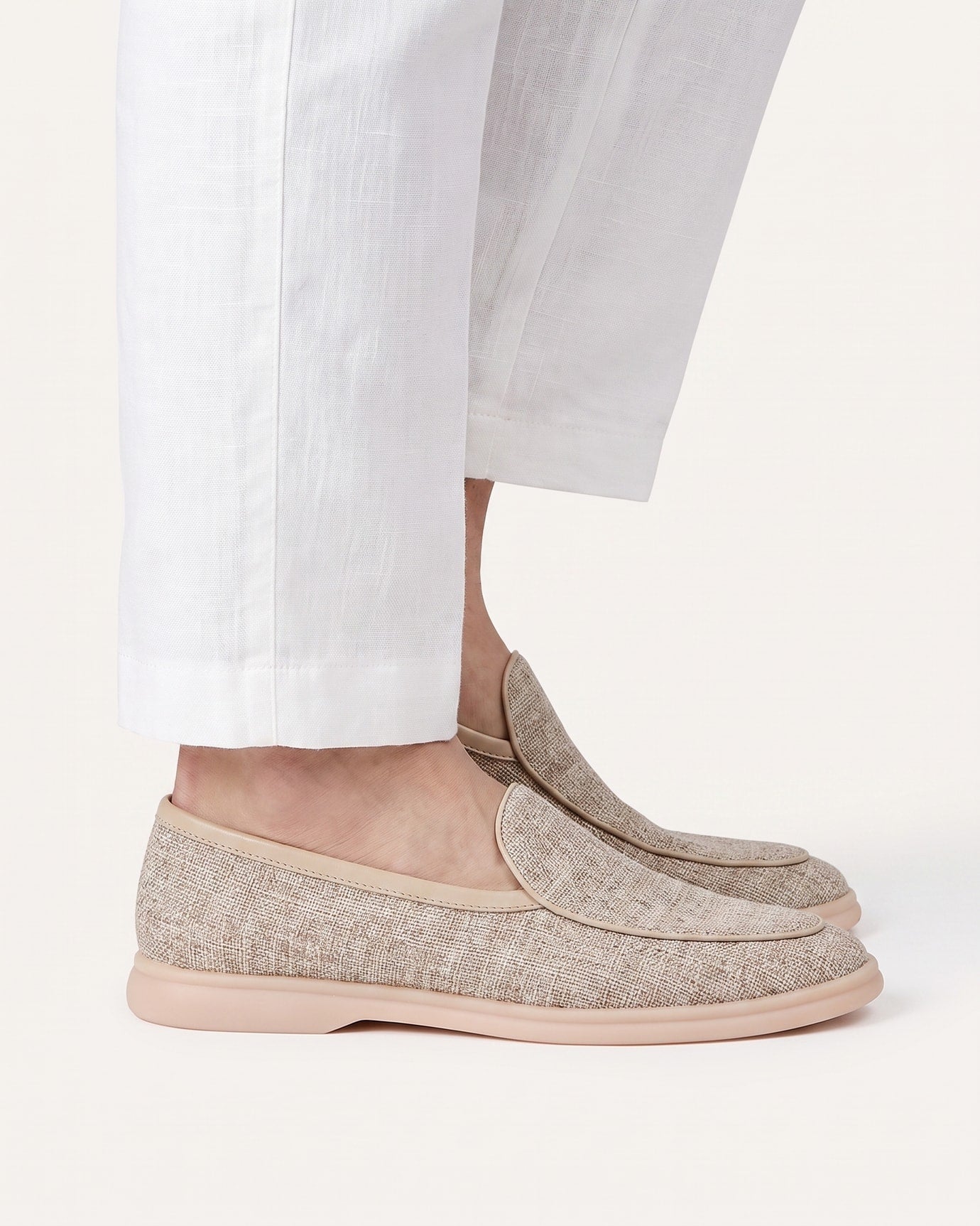 Paris Linen Leather Loafers