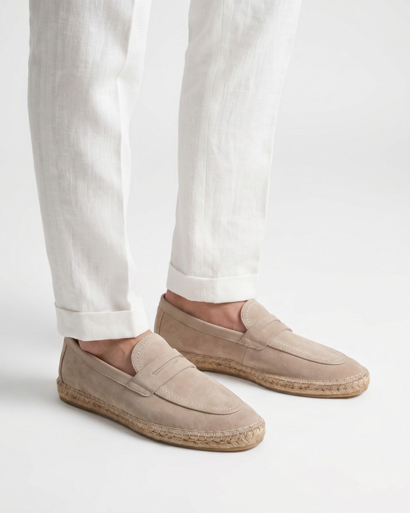 Mediterranean Suede Slip-On Loafers