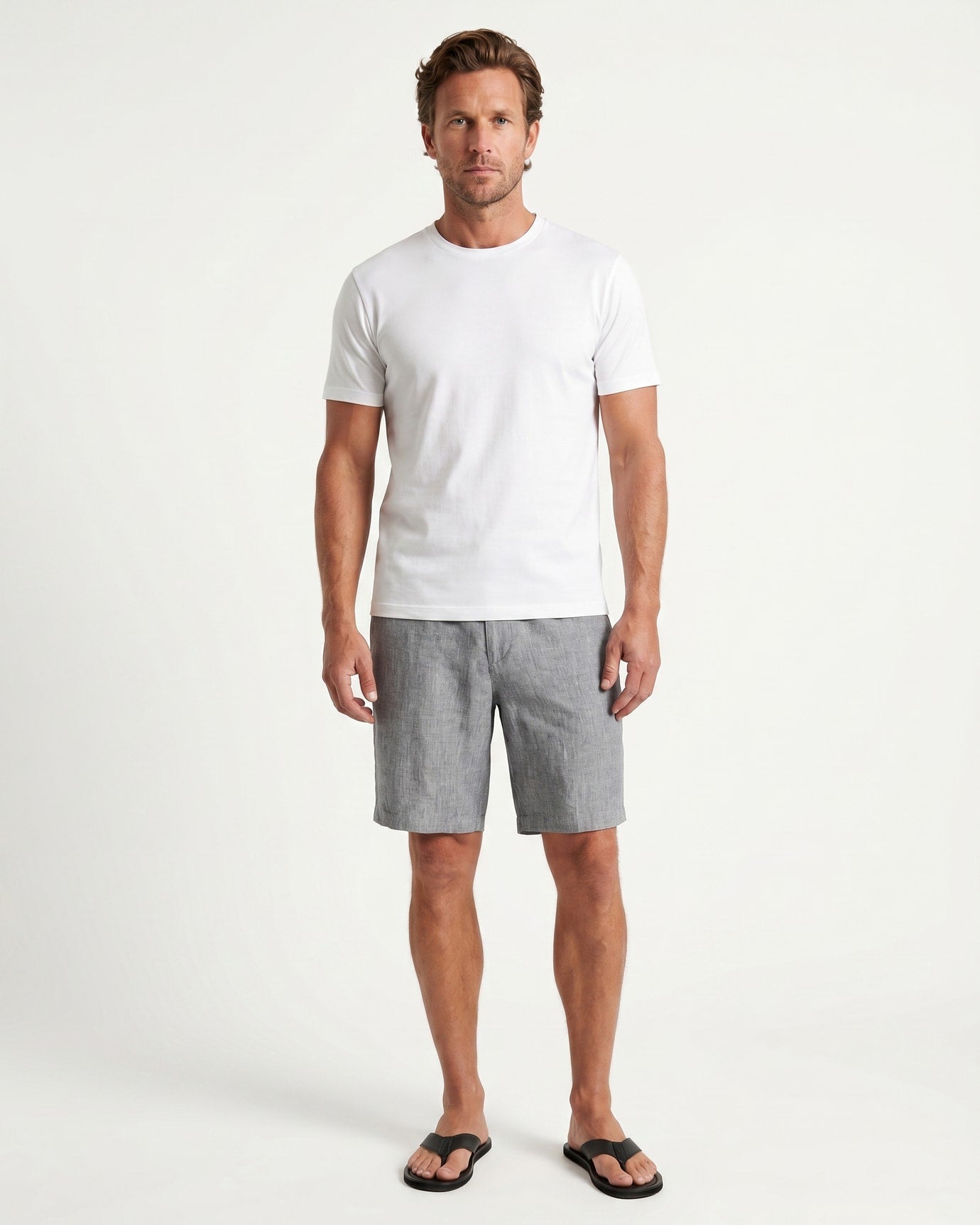 Monaco Linen Shorts with Elastic Waist