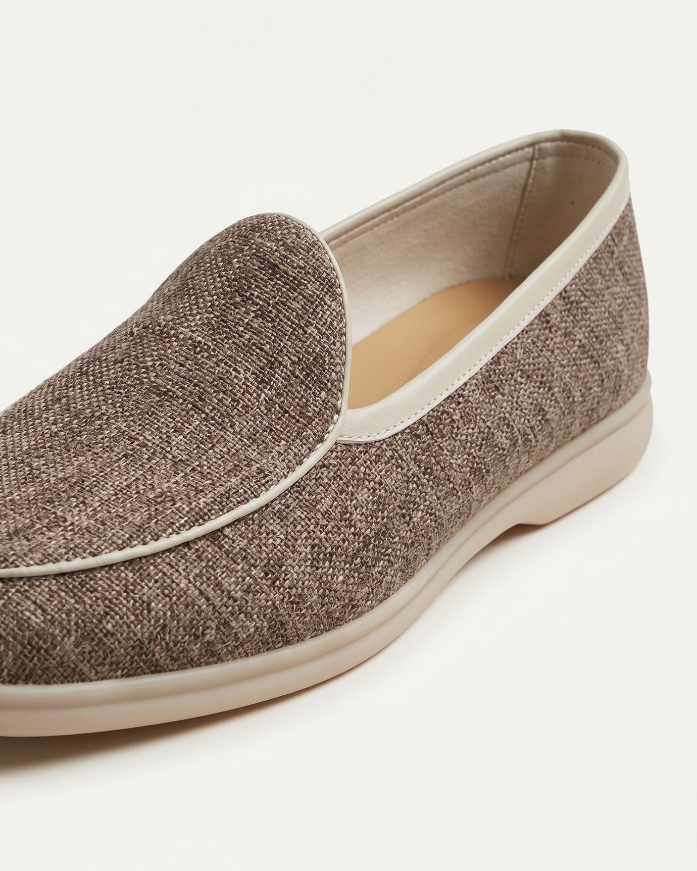Paris Linen Leather Loafers