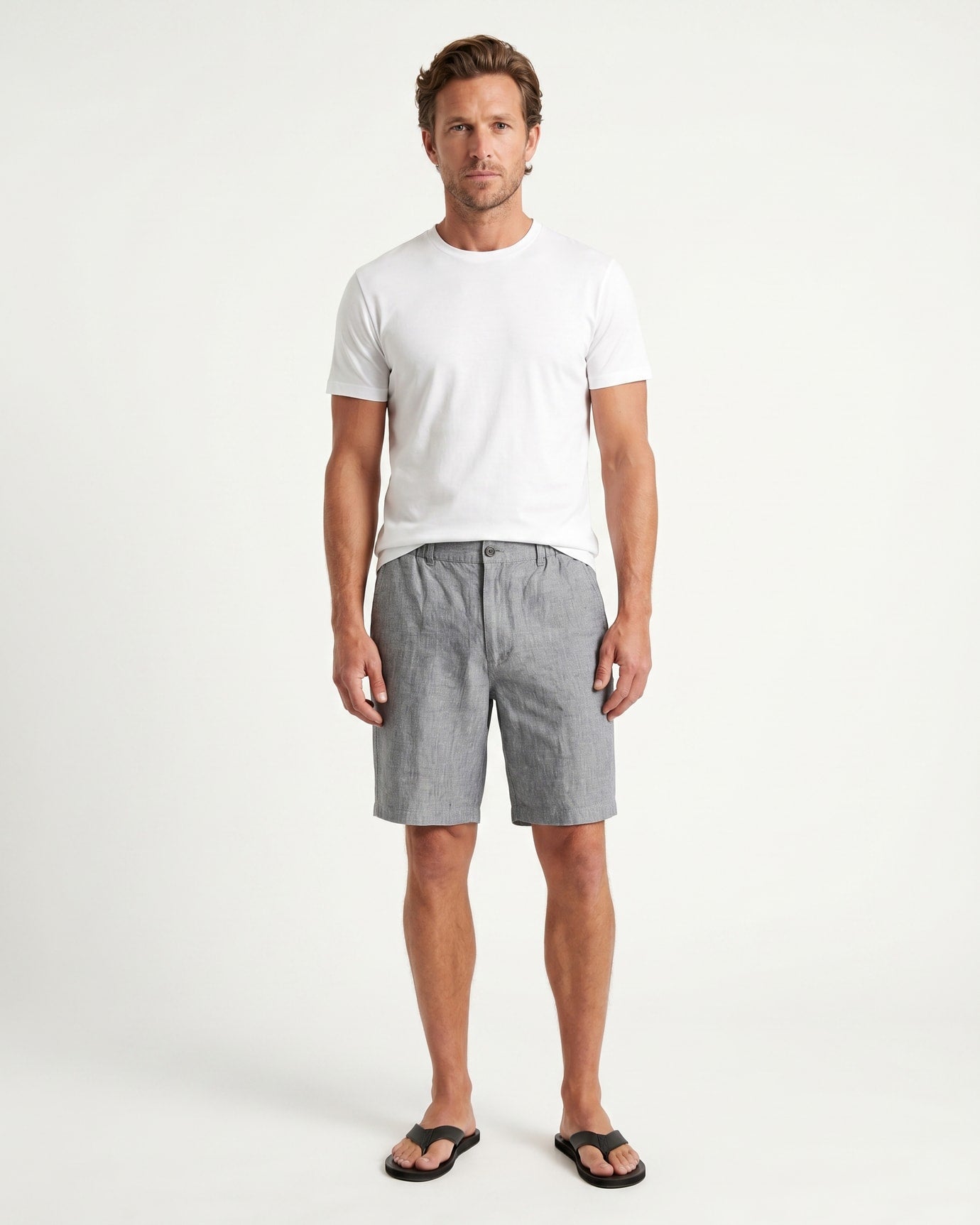 Monaco Linen Shorts with Elastic Waist